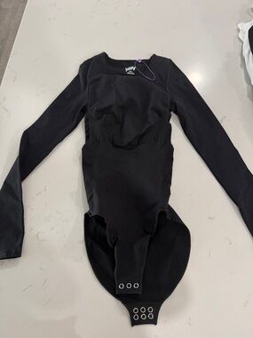 Black Long-Sleeve compression bodysuit